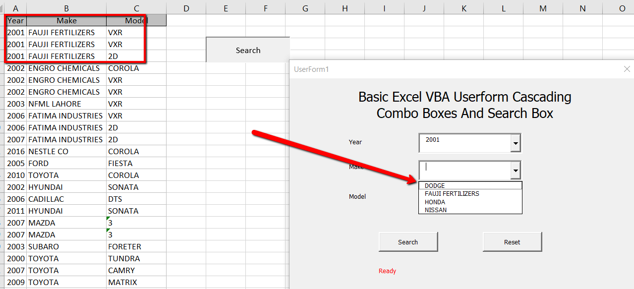 Cascading Combo Boxes Excel Vba Userform The Best Free Excel VBA 